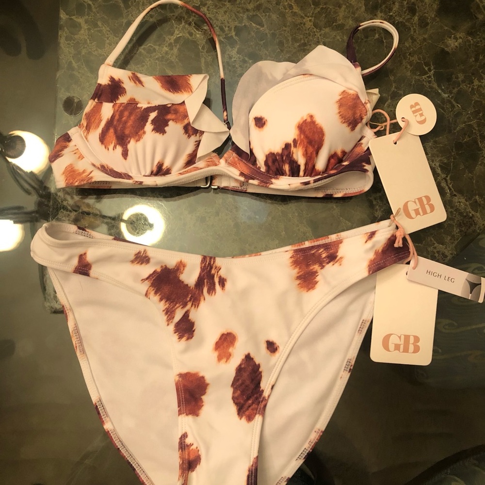 GB cattle print bikini set